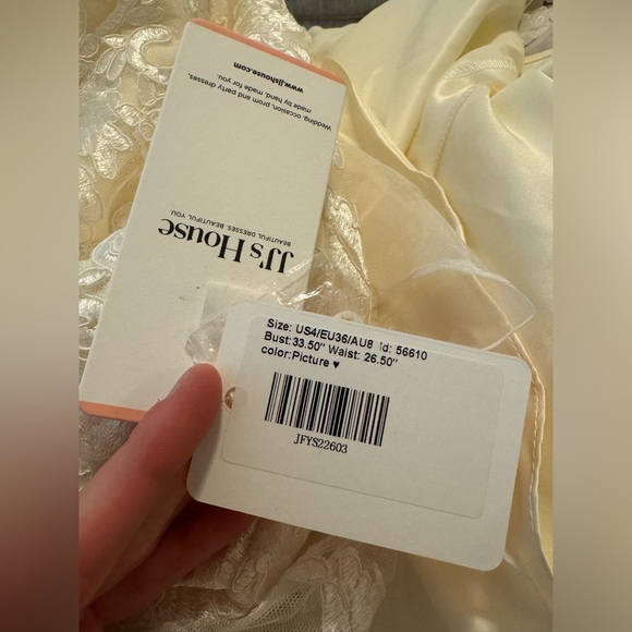 JJ’s House Ball-Gown/Princess Sweetheart Court Train Tulle Lace Wedding Dress - Picture 12 of 12